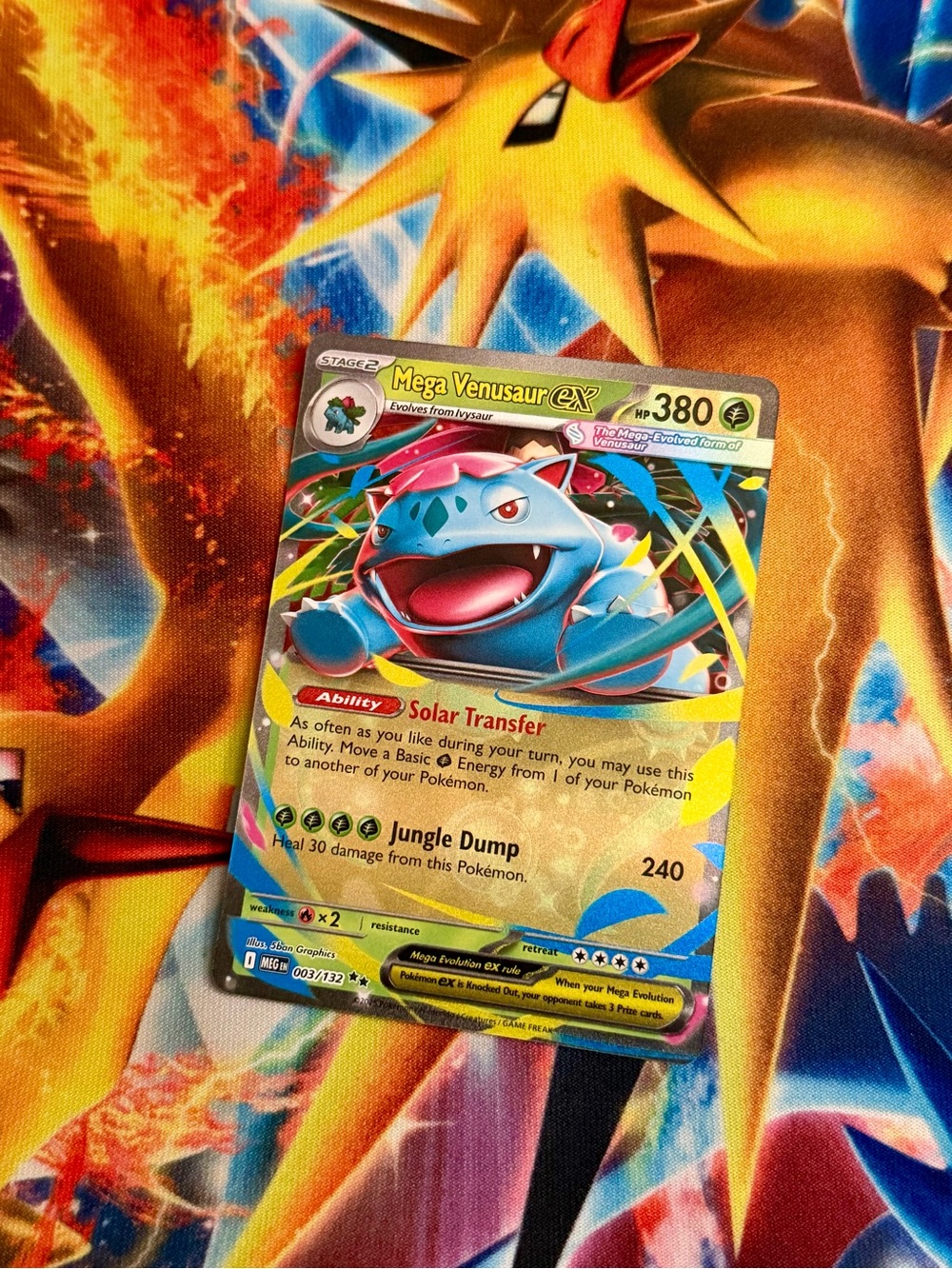 Mega Venusaur ex Pokémon Card - Green